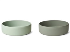 Liewood dusty mint/faune green silicone bowls Damina (2-pack)